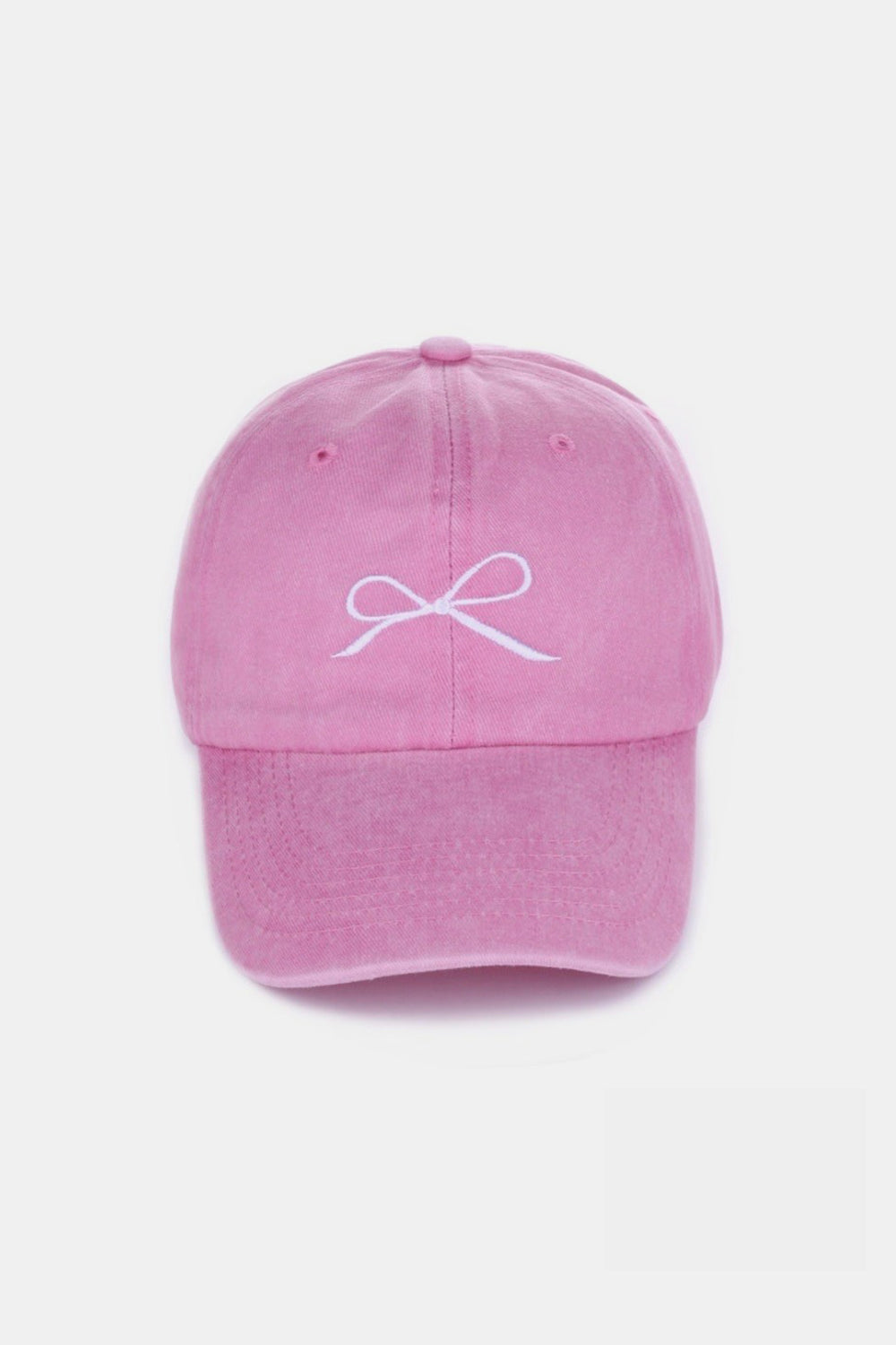 Z Bow Embroidered Washed Cotton Caps