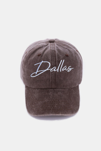 Z Washed DALLAS Embroidered Baseball Cap