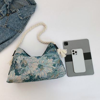 Vintage Printed Small Crossbody Bag