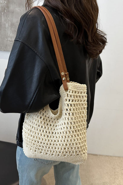 Openwork Woven Tote Bag