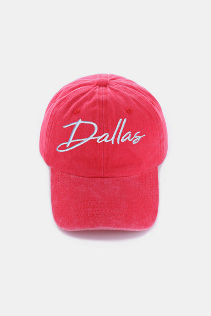 Z Washed DALLAS Embroidered Baseball Cap