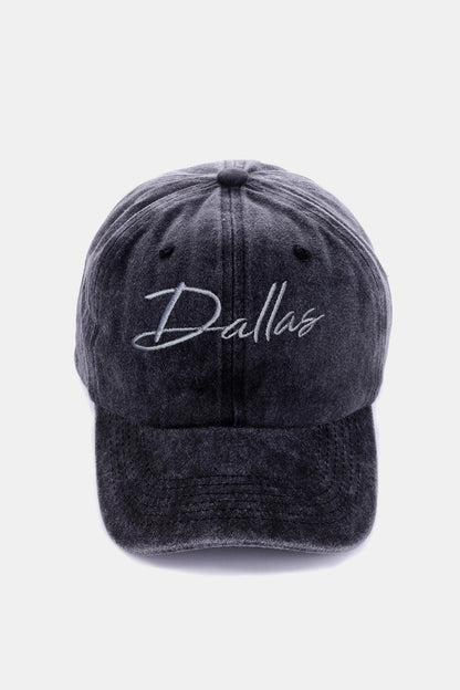 Z Washed DALLAS Embroidered Baseball Cap