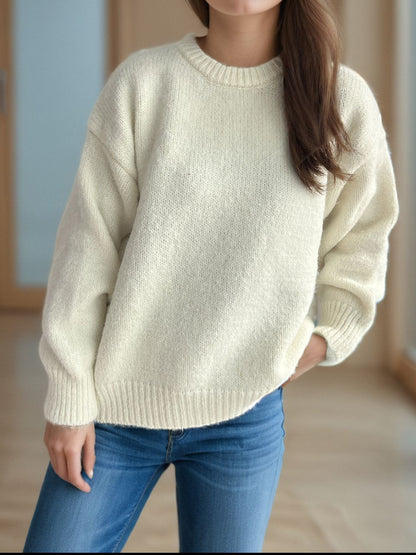 Round Neck Long Sleeve Sweater