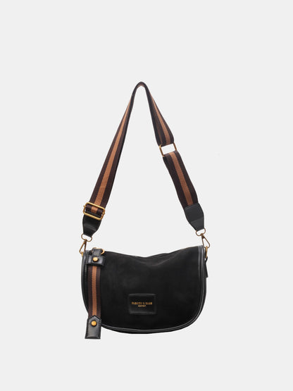 Suede Adjustable Strap Shoulder Bag