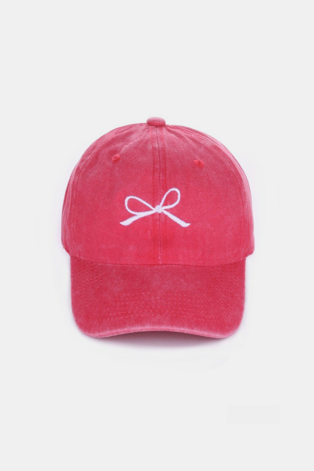 Z Bow Embroidered Washed Cotton Caps