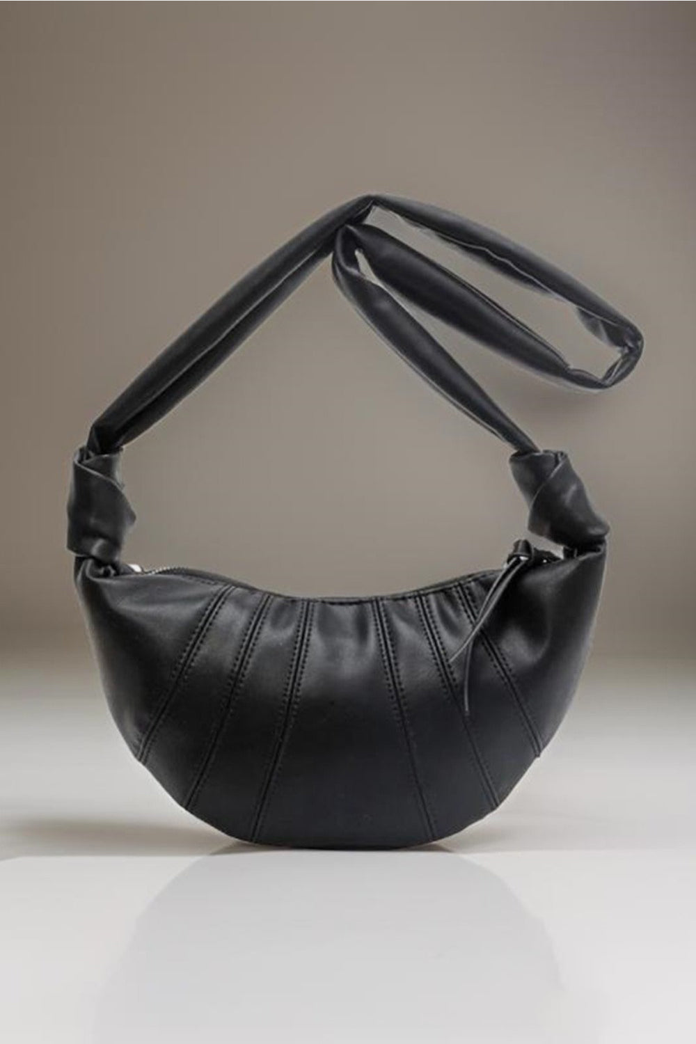 Z Vegan Leather Croissant Crossbody Bag