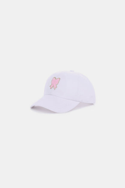 Ribbon Bow Chenille Patch Baseball Cap