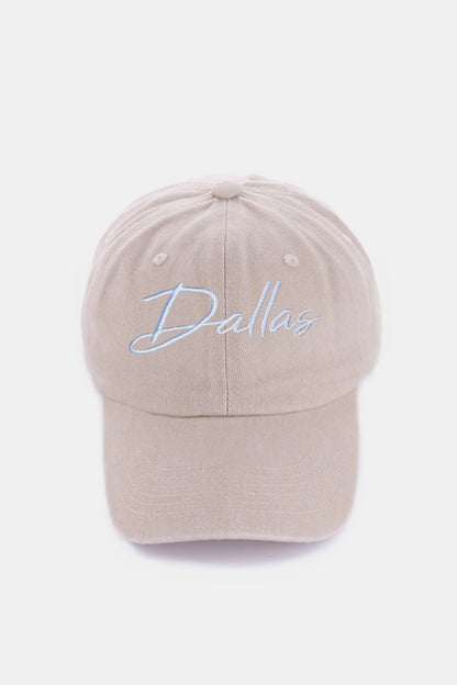 Z Washed DALLAS Embroidered Baseball Cap