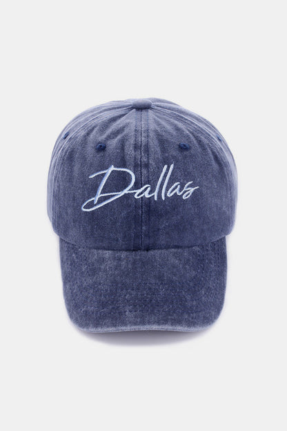 Z Washed DALLAS Embroidered Baseball Cap