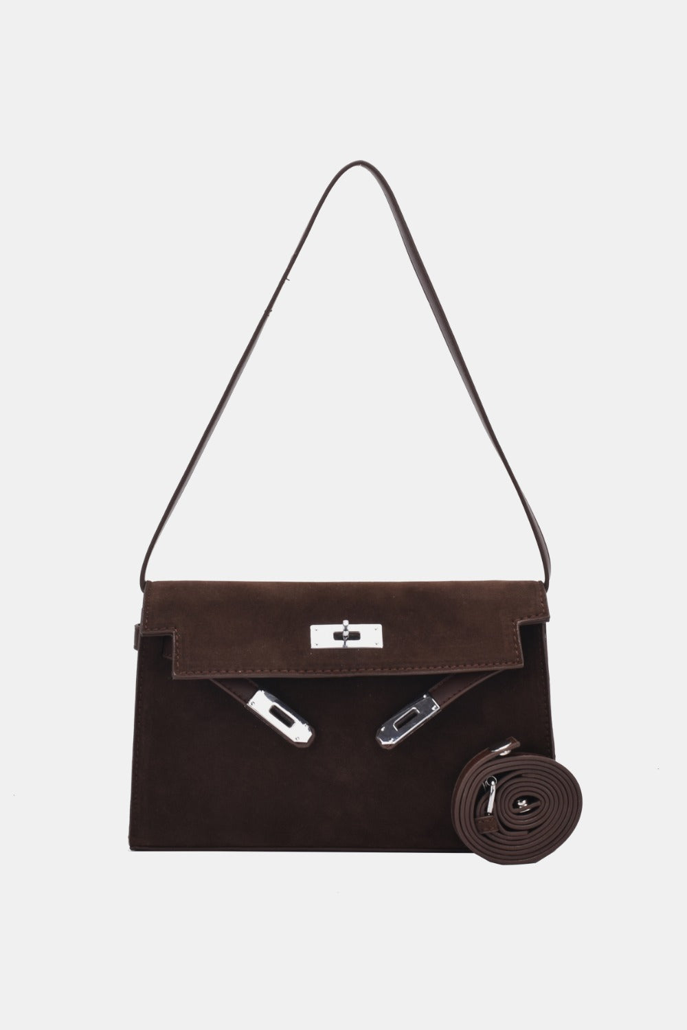 Suede PU Leather Strap Shoulder Bag