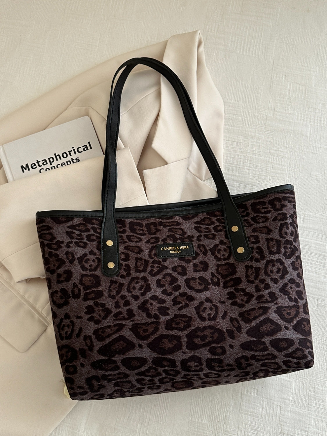 Leopard Polyester Tote Bag