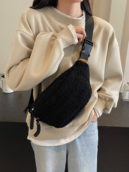 Sherpa Crossbody Bag with Adjustable Strap